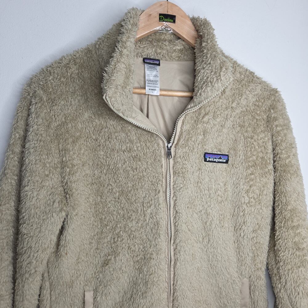 Patagonia Women’s Los Gatos Full Zip Jacket Oatmeal Sherpa Pile L
